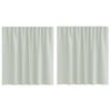 vidaXL Voile Curtains with Rod Pockets 2 pcs Light Grey