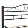 vidaXL Bed Frame without Mattress Black Metal 120x200 cm
