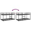 vidaXL Bunk Bed without Mattress Black 100x200 cm Steel