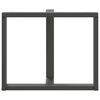 vidaXL Dining Table Legs T-Shaped 2 pcs Anthracite 100x35x(72-73) cm Steel