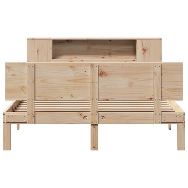 vidaXL Bookcase Bed without Mattress 120x200cm Solid Wood Pine
