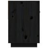 vidaXL TV Cabinet Black 90x40x60 cm Solid Wood Pine