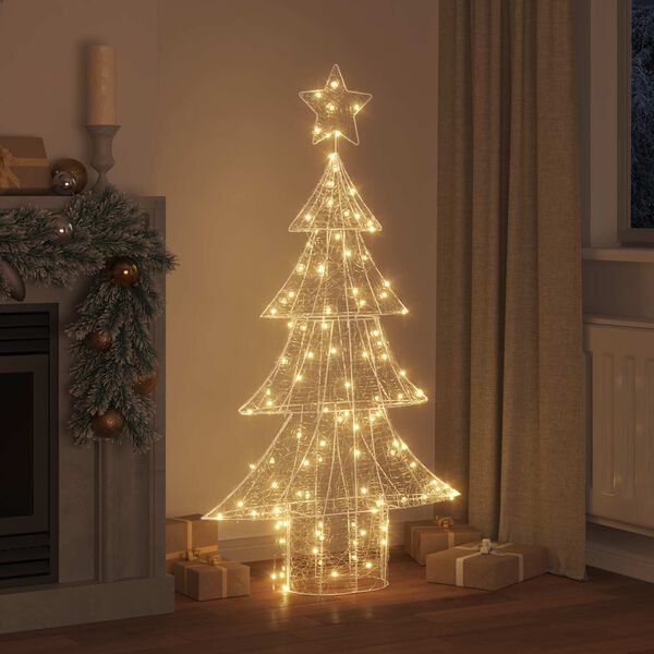 vidaXL Christmas Tree with 160 LEDs Warm white 150 cm Acrylic
