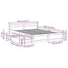 vidaXL Bed Frame without Mattress 135x190 cm Double Solid Wood Pine