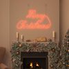 vidaXL Christmas Sign with 216 LEDs Red 99 x 55 x 13 cm Iron