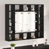 vidaXL Mirror Cabinet Black Oak 91 x 15 x 76.5 cm Engineered Wood