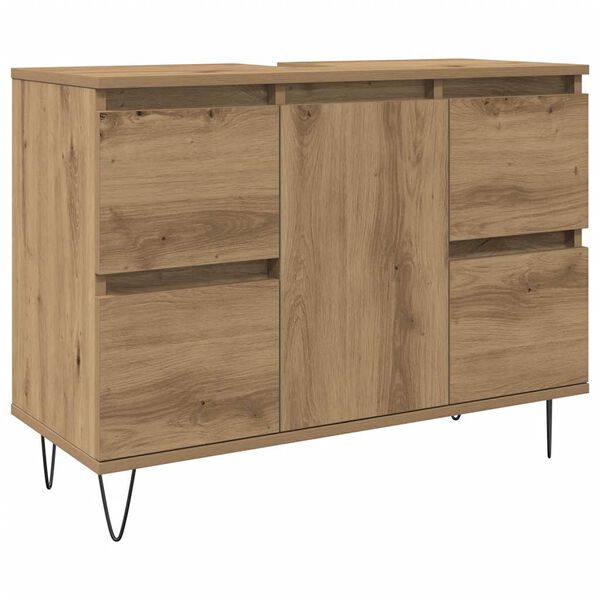 vidaXL Bathroom Cabinet Artisan Oak 80x33x60 cm Engineered Wood