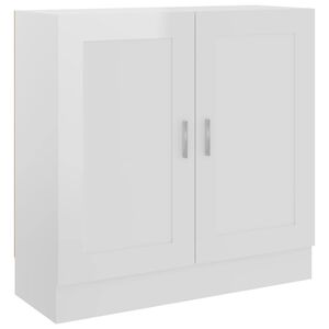vidaXL Book Cabinet High Gloss White 82.5x30.5x80 cm Engineered Wood