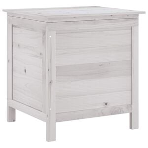 vidaXL Garden Storage Box White 50x49x56,5 cm Solid Wood Fir