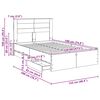 vidaXL Bed Frame with Drawer Concrete Grey 120 x 190 cm Engineer Wood
