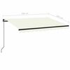 vidaXL Manual Retractable Awning 350x250 cm Cream