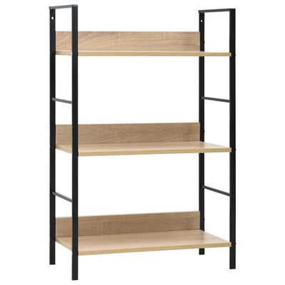 vidaXL 3-Layer Book Shelf Oak 60x27.6x90.5 cm Engineered Wood