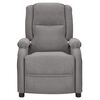 vidaXL Wing Back Massage Chair Light Grey Fabric