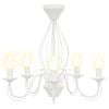 vidaXL Chandelier E14 Metal White &Oslash; 52 x 47 cm