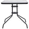 vidaXL Garden Table Black 70x70x70 cm Steel