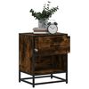 vidaXL Bedside Cabinet Smoked Oak 40x31x50 cm Engineered Wood
