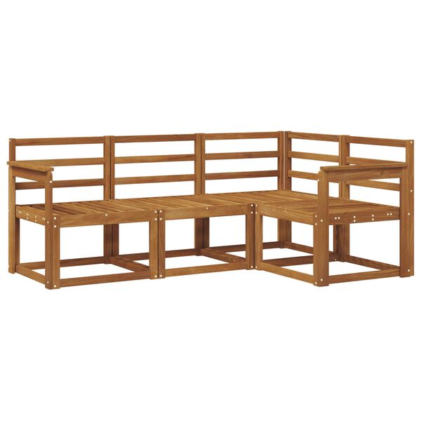vidaXL Outdoor Sofa Set Natural Solid Acacia Wood