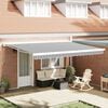 vidaXL Retractable Awning Anthracite and White 4.5x3 m Fabric&Aluminium