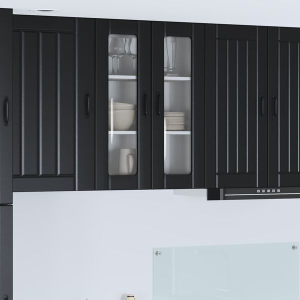 vidaXL Kitchen Cabinet Black 60 x 31 x 80 cm Engineered Wood