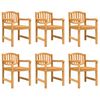 vidaXL 7 Piece Garden Dining Set Solid Wood Teak