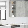 vidaXL Hanging Cabinet with Storage Concrete Grey 30 x 29.5 x 100 cm