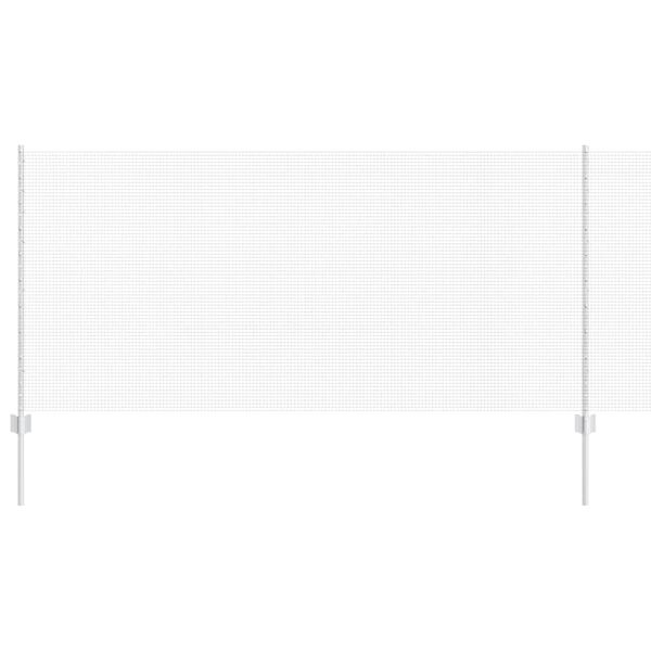 vidaXL Fence with Post Silver 1 x 50 m Steel