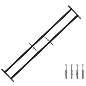 vidaXL Security Grille for Windows with 2 Crossbars 3 pcs 93-174 cm