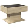 vidaXL Coffee Table with LED Sonoma Oak 70x50x45 cm Engineered Wood