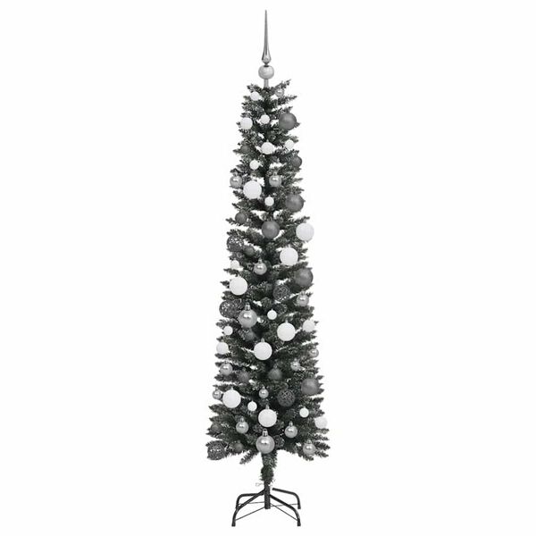 vidaXL Artificial Christmas Tree with 300 LEDs with Stand Green 180 cm