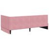 vidaXL Corner Bed Frame with Headboard Pink 90 cm x 200 cm Velvet