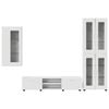 vidaXL TV Cabinet Set with Drawer with Shelf White Engineered Wood