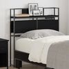 vidaXL Storage Headboard with Shelf Black oak 75 cm Engineered wood