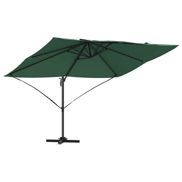 vidaXL Umbrella Green 351 x 250 x 260 cm Polyester and Aluminium