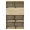 vidaXL Highboard Sonoma Oak 80x42.5x124 cm Engineered Wood