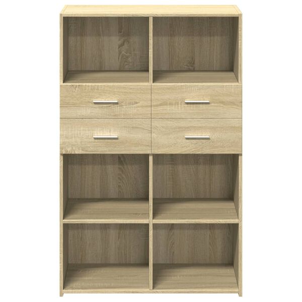 vidaXL Highboard Sonoma Oak 80x42.5x124 cm Engineered Wood
