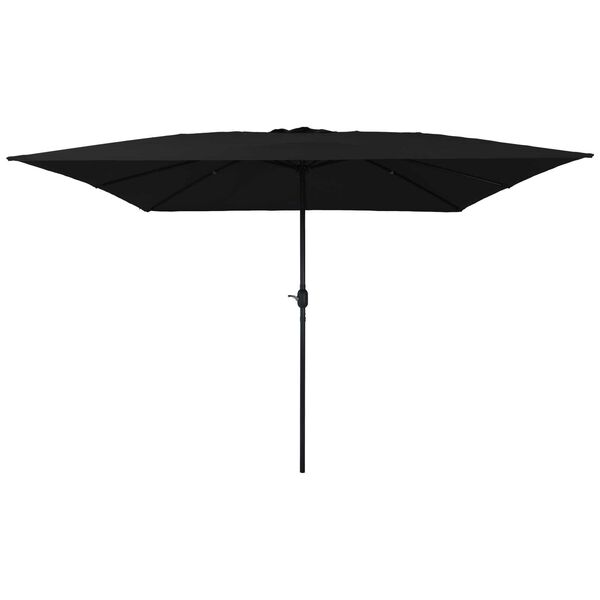 vidaXL Garden Parasol Black 295 x 295 x 245 cm Polyester and Steel