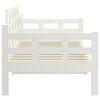 vidaXL Day Bed without Mattress White Solid Wood Pine 80x200 cm