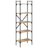 vidaXL Bookcase 5-Tier 56 x 32 x 174 cm Engineered Wood Artisan Oak