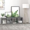 vidaXL Wall Cube Shelf Grey 37x29.5x134.5 cm MDF
