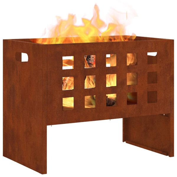 vidaXL Fire Pit Brown 50 x 30 x 40 cm Steel