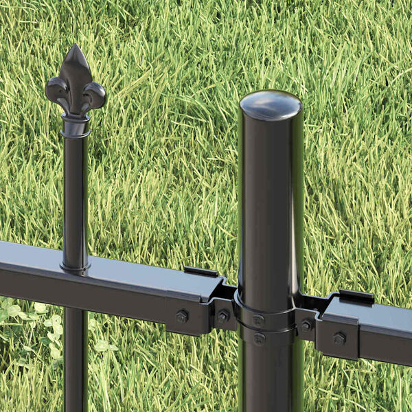 vidaXL Garden Fence Grey 240 x 115 cm Powder-coated steel