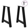 vidaXL Dining Table Legs A-Shaped 2 pcs Black 80x(72-73) cm Steel