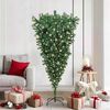 vidaXL Upside-down Artificial Pre-lit Christmas Tree with Ball Set PVC