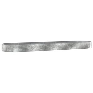 vidaXL Garden Raised Bed Galvanised Steel 523x140x36 cm Silver