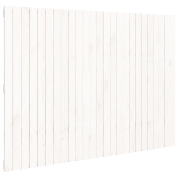 vidaXL Wall Headboard White 159.5x3x110 cm Solid Wood Pine