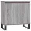 vidaXL Bathroom Cabinet Grey Sonoma 58x33x60 cm Engineered Wood