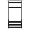 vidaXL Coat Rack with Shelf Black Oak 95 x 34 x 184 cm Engineered wood
