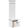 vidaXL Hallway Cabinet with Hooks BODO White 50x40x157 cm