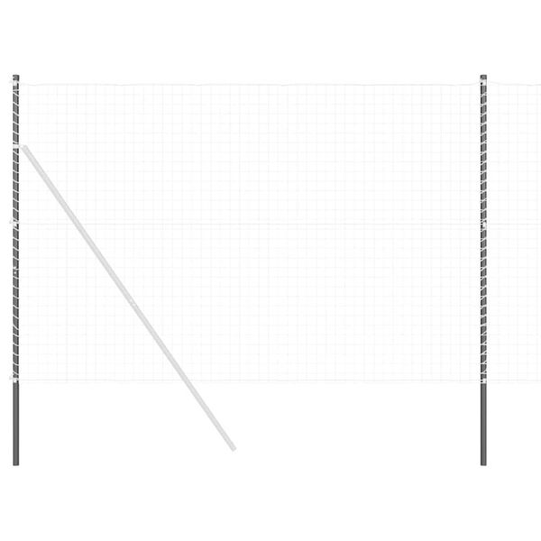 vidaXL Fence Posts 12 pcs Grey Powder-coated steel