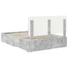 vidaXL Bed Frame Concrete Grey 140 x 190 cm Engineered Wood